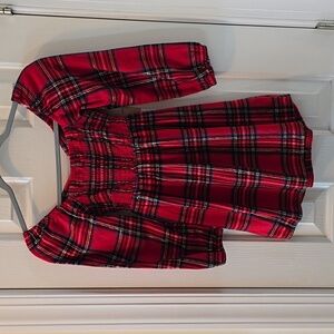 THEREABOUTS GIRLS RED PLAID DRESS WITH BACK BOW SIZE XXS 4/5